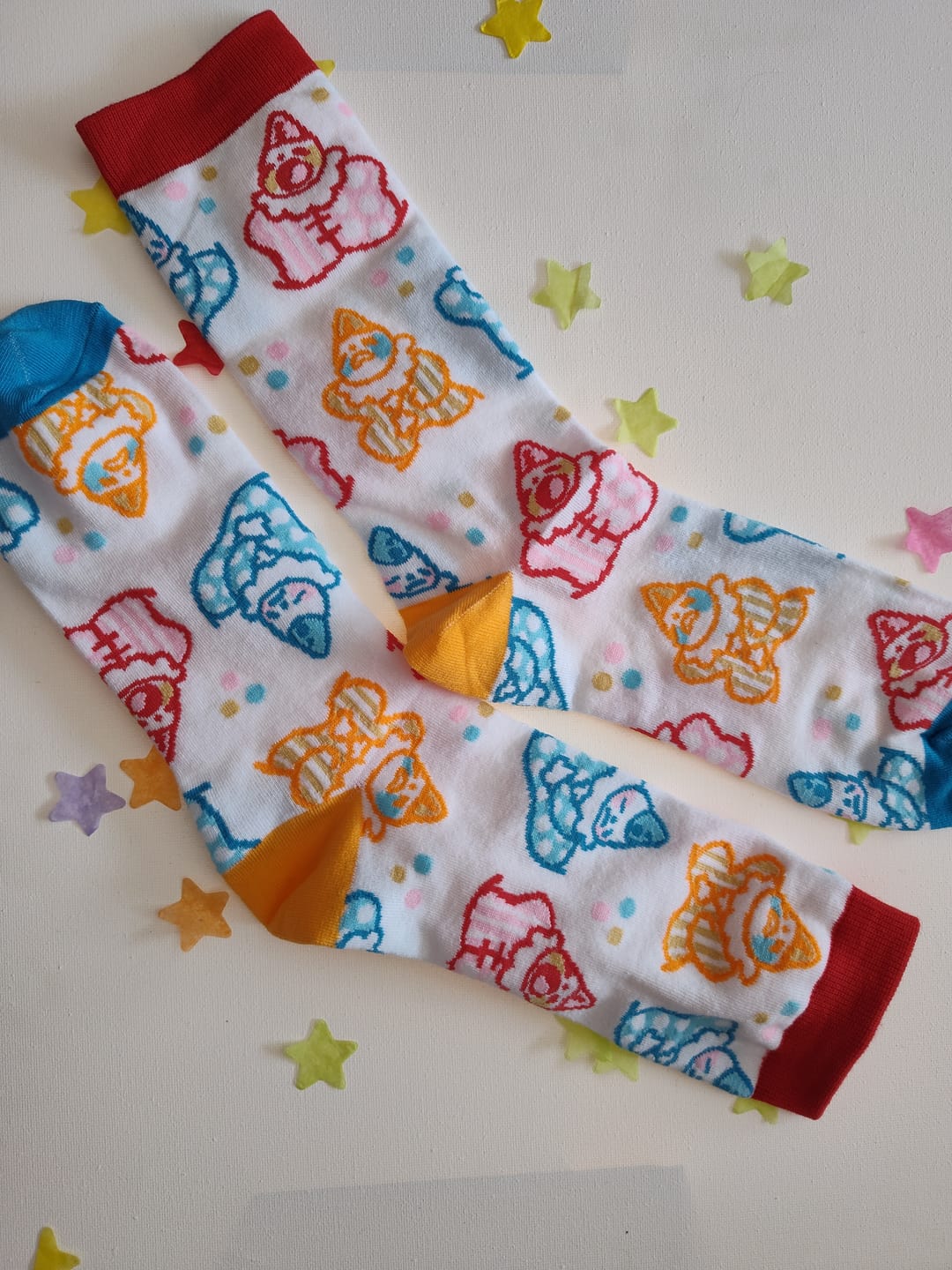 Customer photo review of Cute Lil Clown Socks!