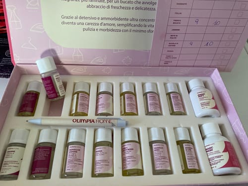 Customer photo review of Discovery Kit Laundry Collection – 14 Fragranze + Magic Wash & Soft