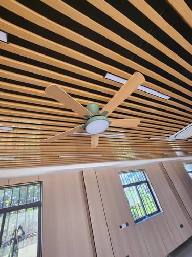 Customer photo review of WOW Low Profile Wood Ceiling Fan Lamp-wow5014