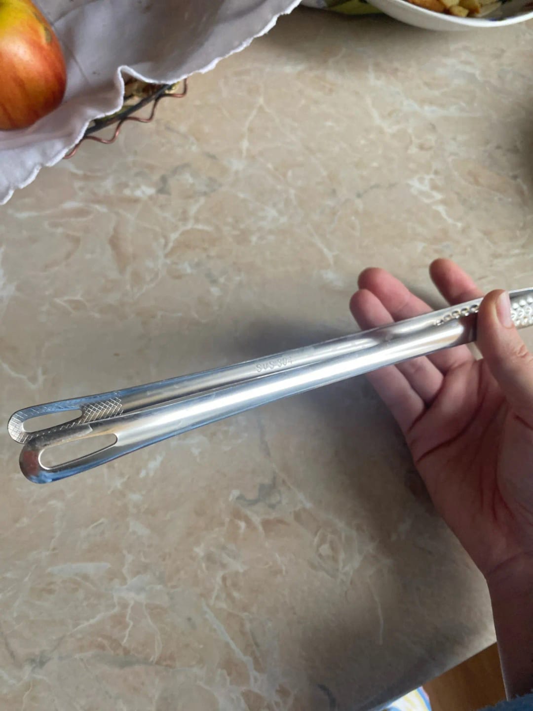 Customer photo review of Stainless Steel Kitchen Tongs