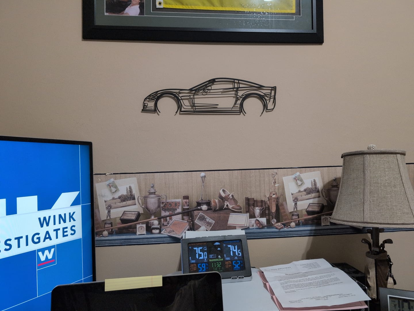 Customer photo review of Corvette C6 Z06 Detailed Silhouette Metal Wall Art