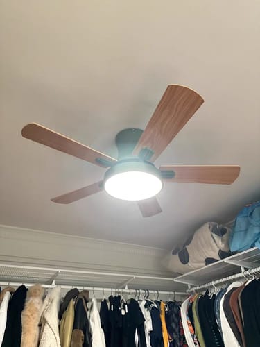 Customer photo review of WOW Low Profile Wood Ceiling Fan Lamp-wow5014