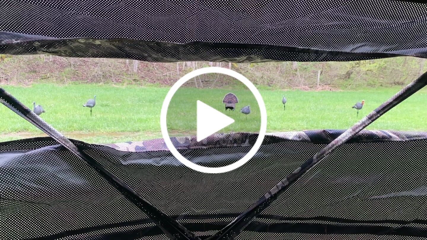 Customer video review of FLASH SALE TideWe 4-6 Person Turkey Hunting Blind See Through Camo Ground Blind