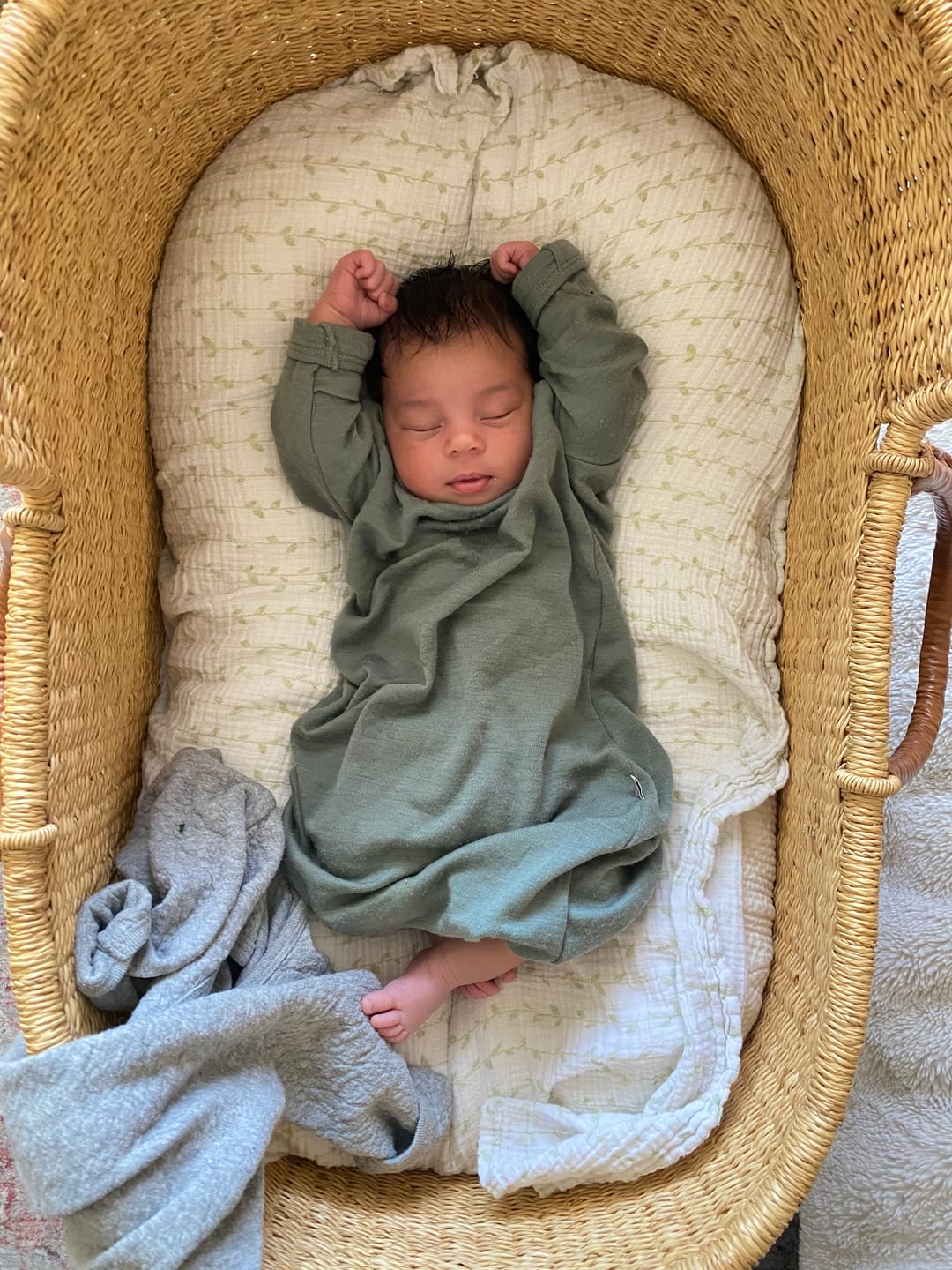 Customer photo review of Baby Gown, Merino Wool, 0-6 Months, Blush