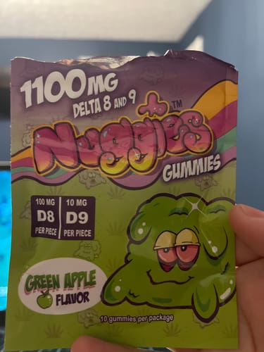 Customer photo review of NUGGIES GUMMIES D8-D9 GREEN APPLE