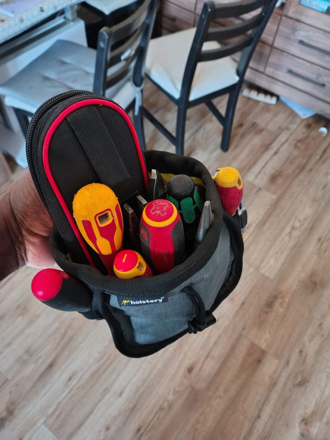 Customer photo review of Joey Pouch | Clip-On Tool & Hardware Pouch