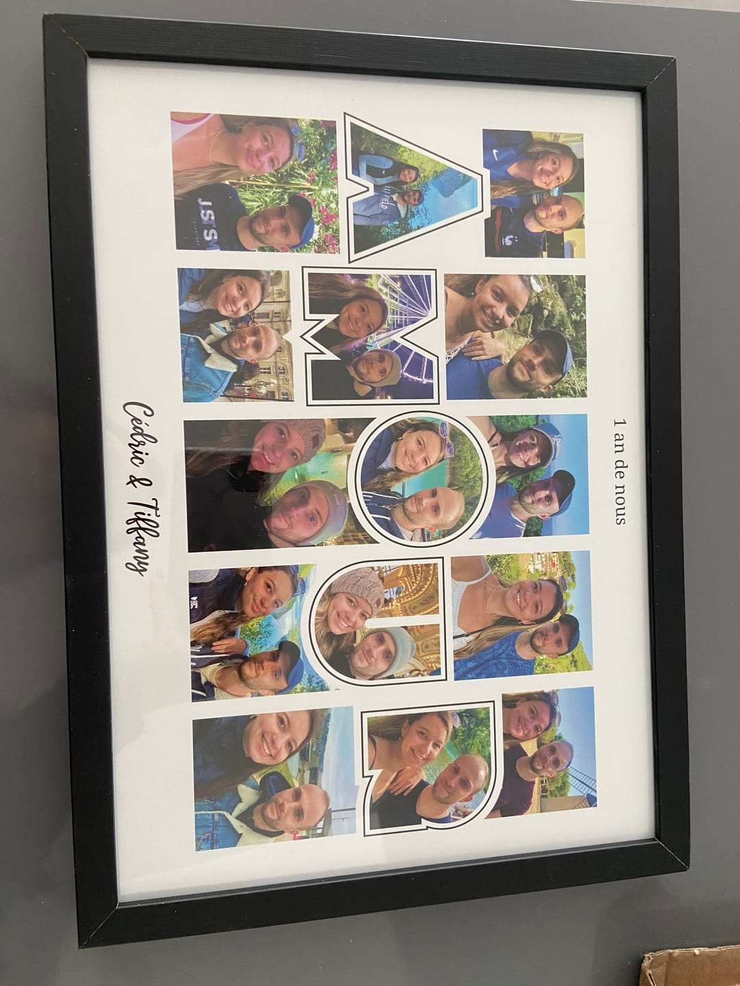 Customer photo review of Amour Lettres & Photos - Affiche personnalisée