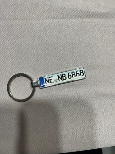 Customer photo review of Kennzeichen Schlüsselanhänger Mini Nummernschild Metall