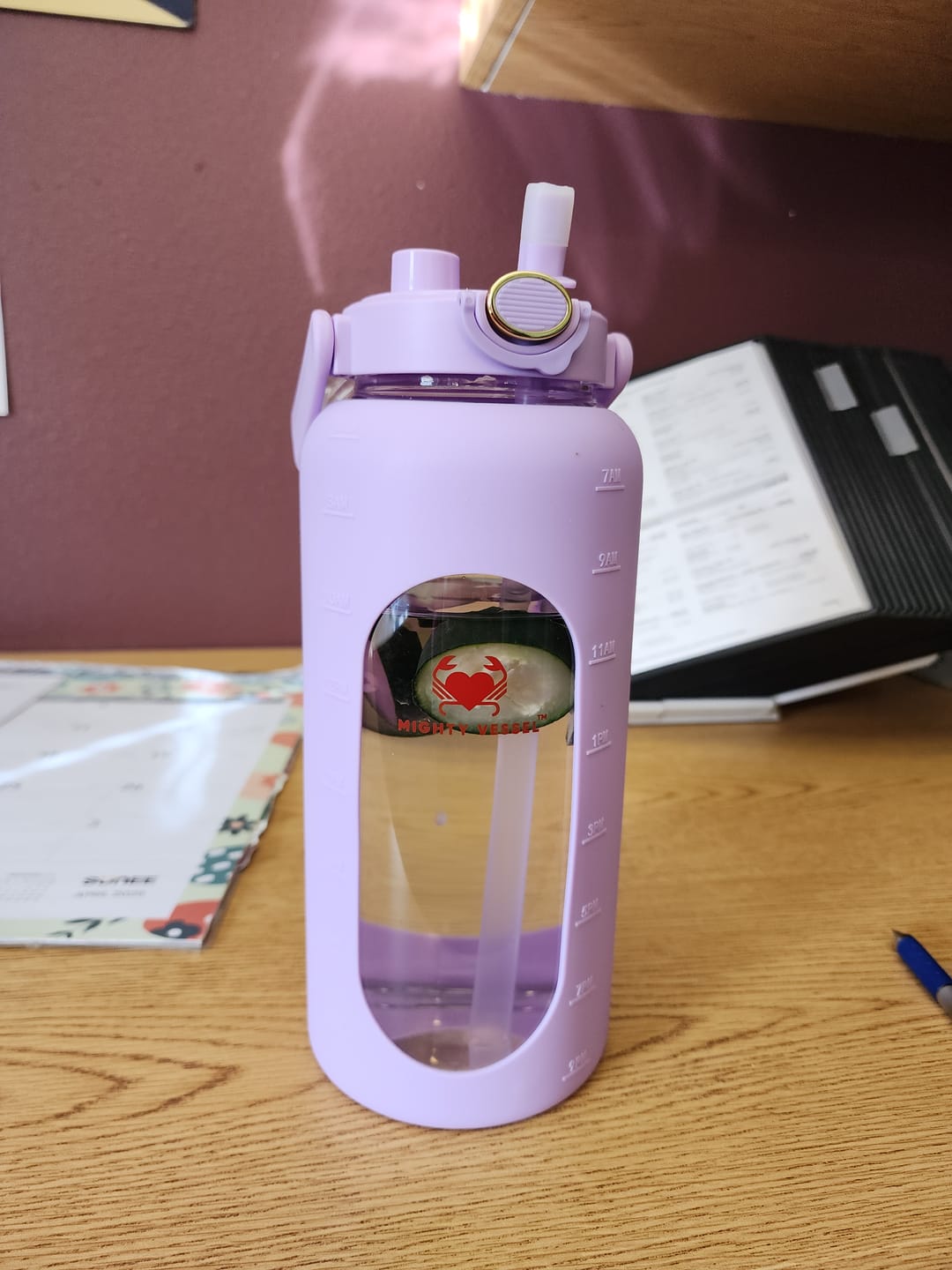 Customer photo review of MIGHTY VESSEL™ SHATTER-RESISTANT GLASS WATER BOTTLE | 64 OZ