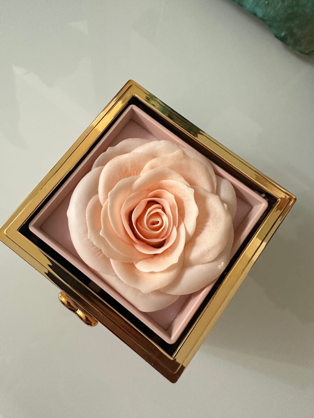 Customer photo review of Engraved Heart Necklace with Surprise Rosebox - To My Mother