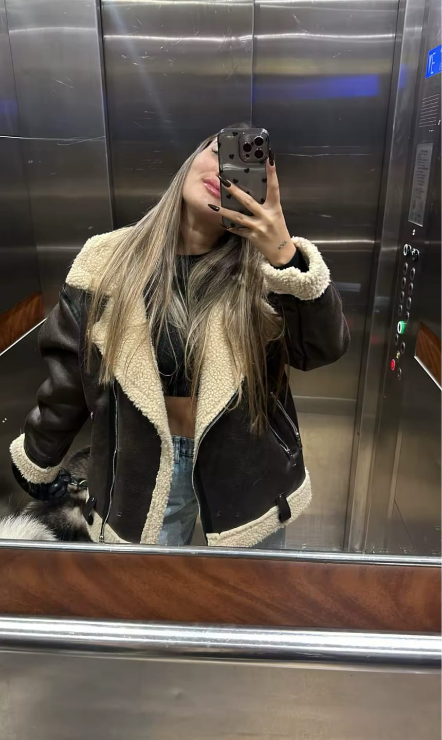 Customer photo review of Chaqueta Aviadora Abrigo Agustha