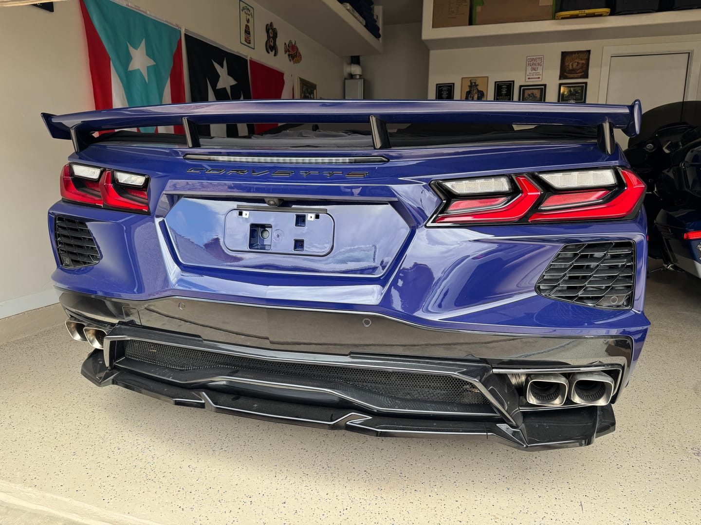 Customer photo review of Chevrolet Corvette C8 License Plate Backing