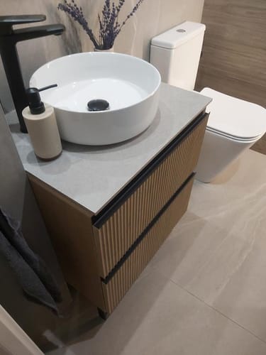 Customer photo review of Conjunto Mueble de Baño de 90cm con Auxiliares a Juego