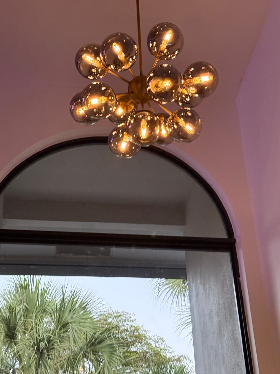 Customer photo review of Glam Dark Pearl Sputnik Smoked Glass Bubble Chandelier Light Fixture
