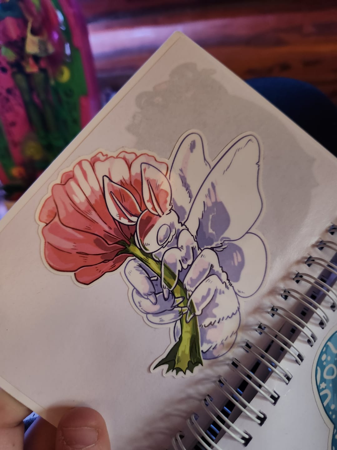 Customer photo review of Glass Moth Sticker