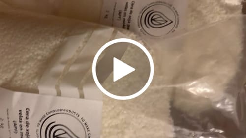Customer video review of Cera de Soja para Velas en Vaso (BPF)
