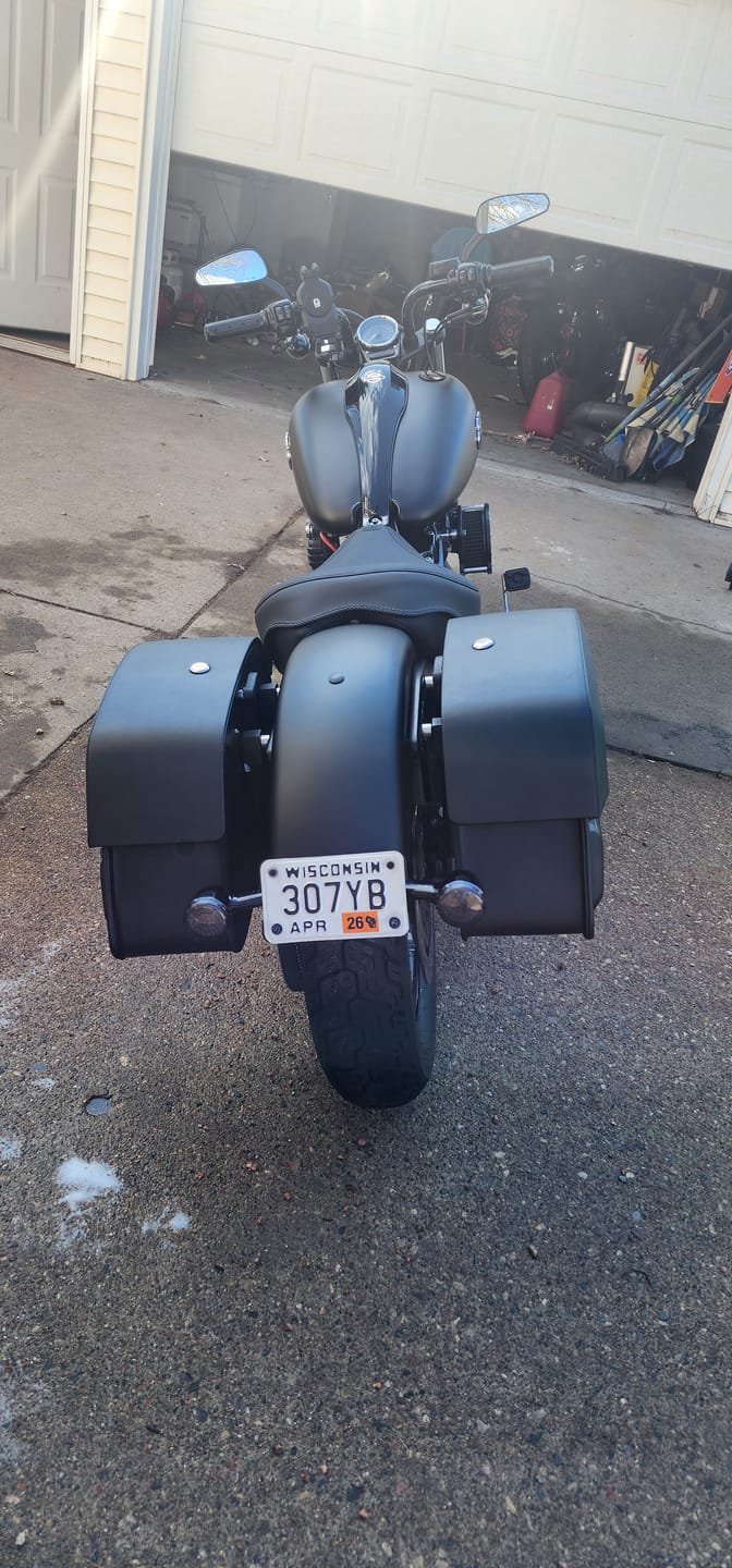 Customer photo review of Viking License Plate And Turn Signal Relocation Kit For Harley Davidson Softail Slim