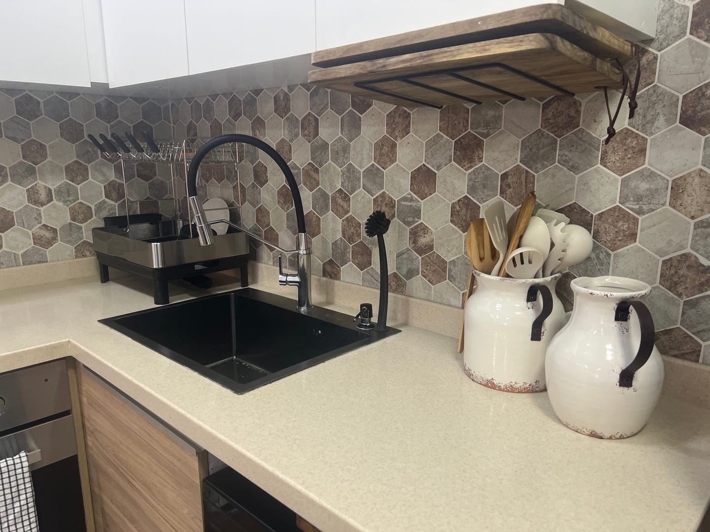 Customer photo review of Escurridor De Platos Inoxidable De 2 Niveles Organizador De Cocina