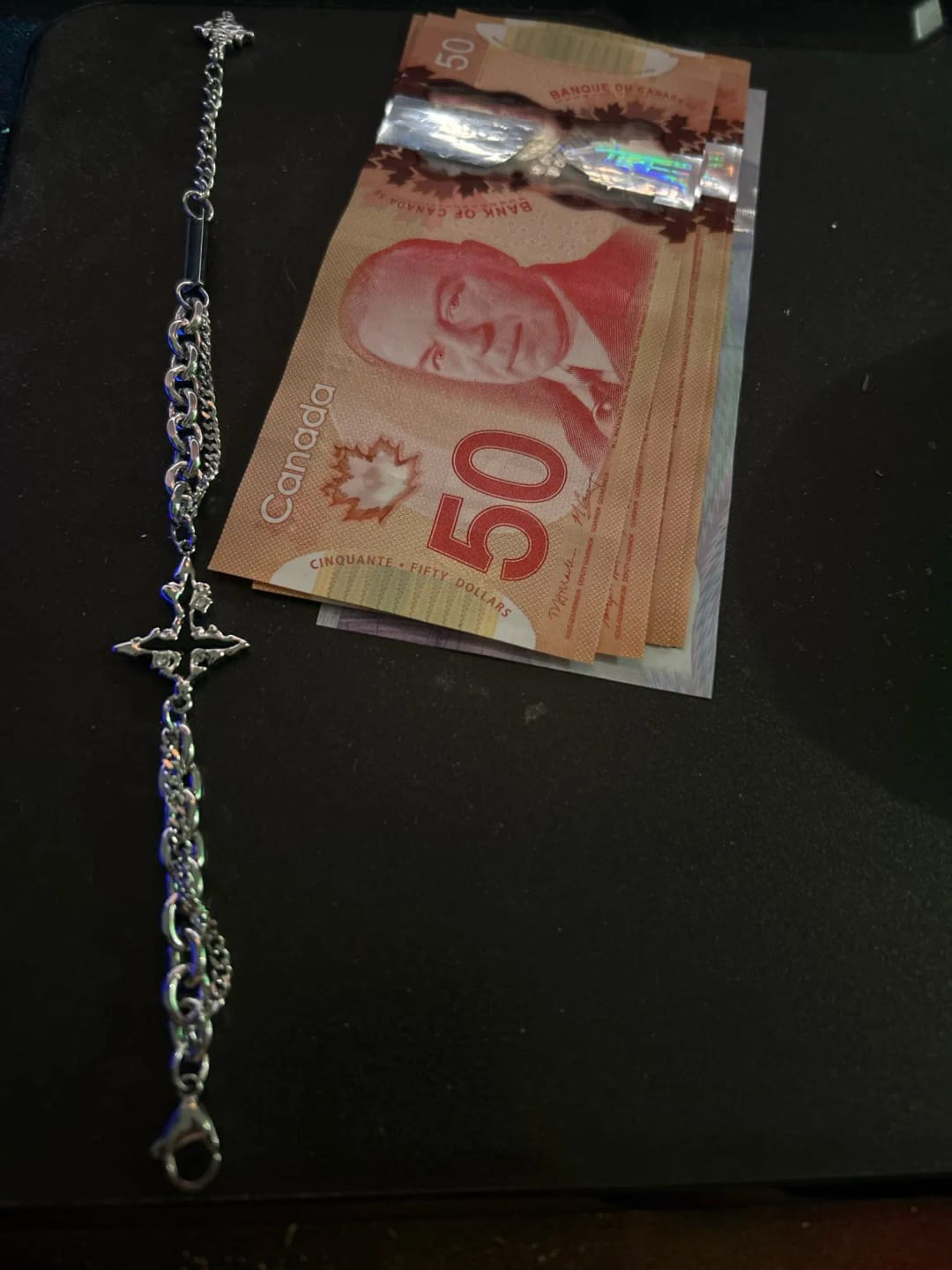 Customer photo review of Flame Cross Bracelet