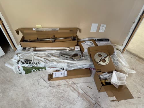 Customer photo review of 2-Handle Valve and Trim with Built-In Diverter