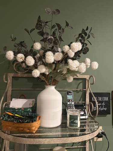 Customer photo review of Faux Arrangement - White & Green