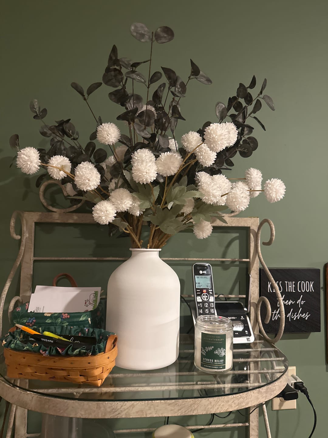 Customer photo review of Faux Arrangement - White & Green