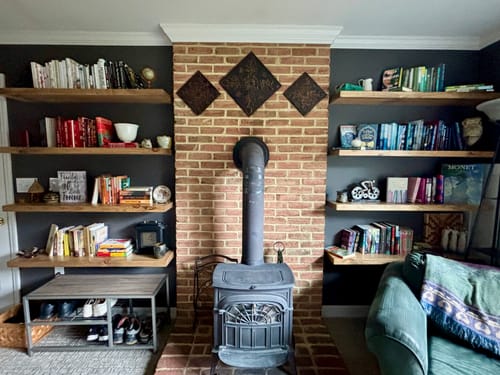 Customer photo review of Rustic Floating Shelves