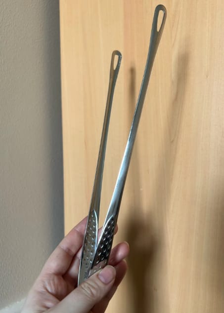 Customer photo review of Stainless Steel Kitchen Tongs