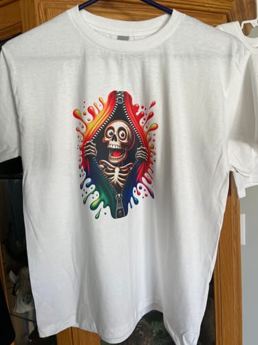 Customer photo review of DTF Transfer Film A3+ (13 x 19) 100 Sheets - Hot Peel