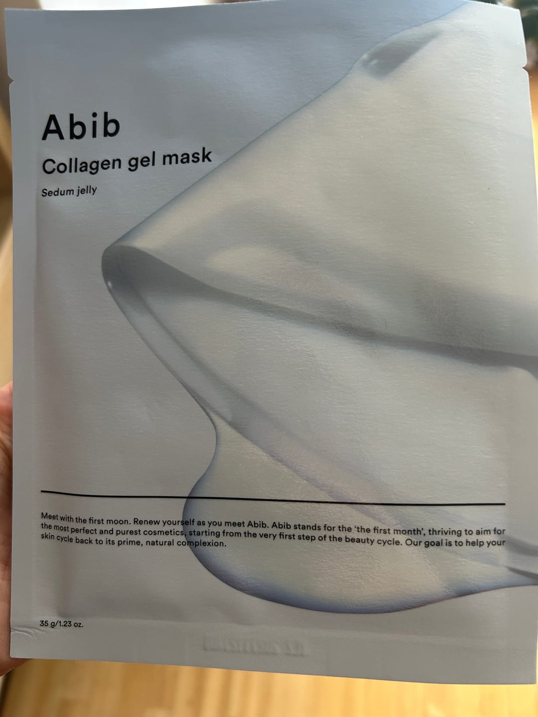 Customer photo review of Gelveida maska ar kolagēnu un hialuronskābi Abib Collagen Gel Mask Sedum Jelly