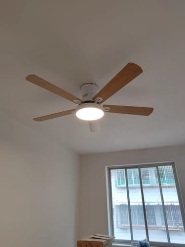 Customer photo review of WOW Low Profile Wood Ceiling Fan Lamp-wow5014
