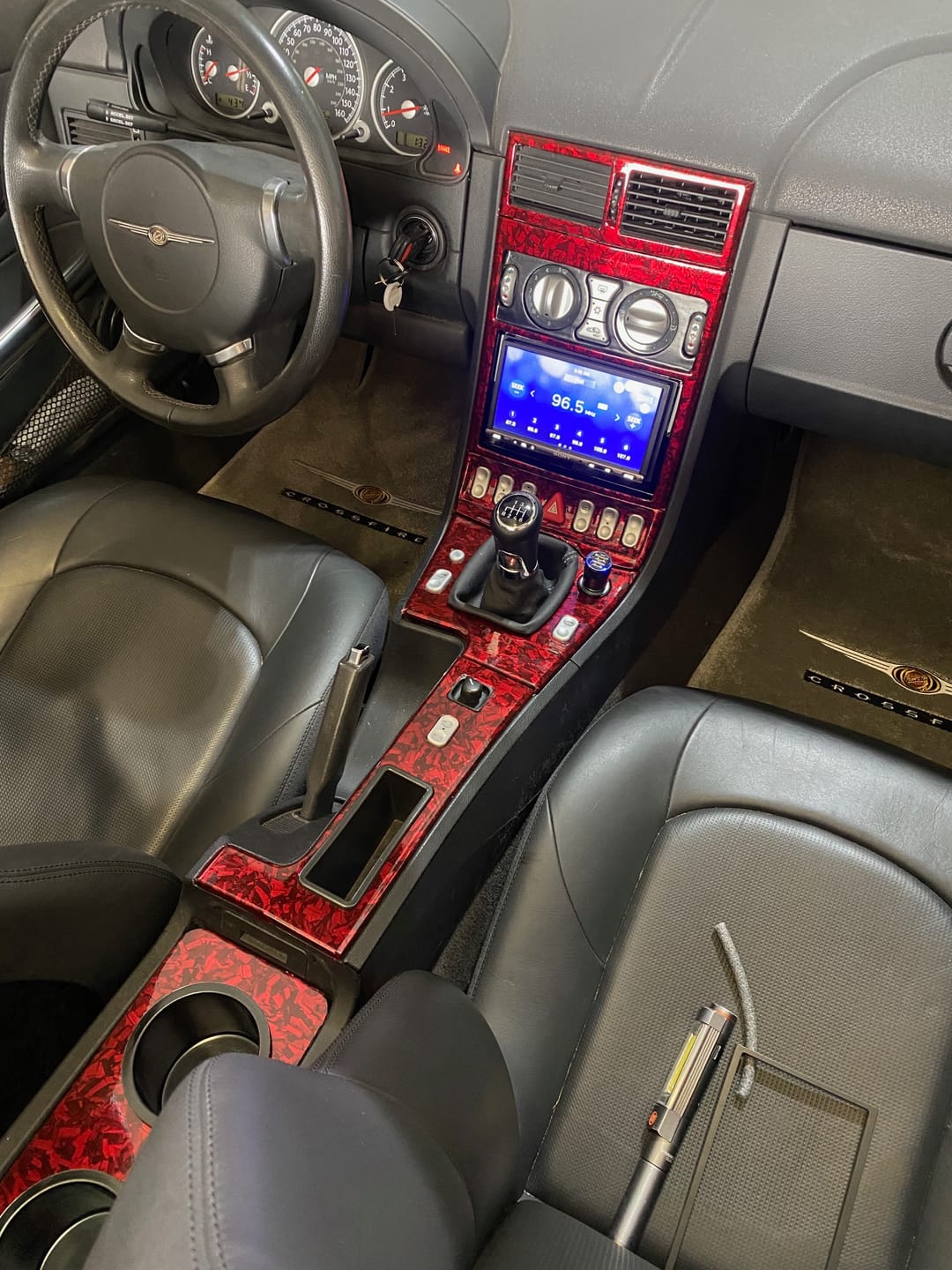 Customer photo review of Red Forged Carbon Fiber Vinyl Wrap