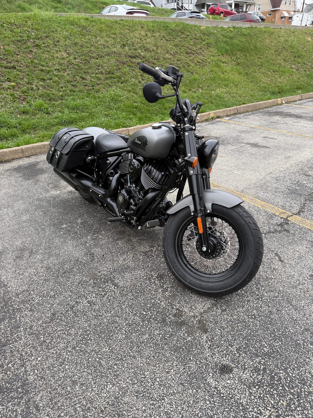 Customer photo review of 34L - ArrowHead Large Indian Chief Bobber Dark Horse Motorcycle Saddlebags