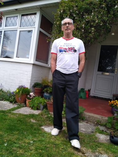 Customer photo review of 1970s Straight-Leg Work Pants - Black