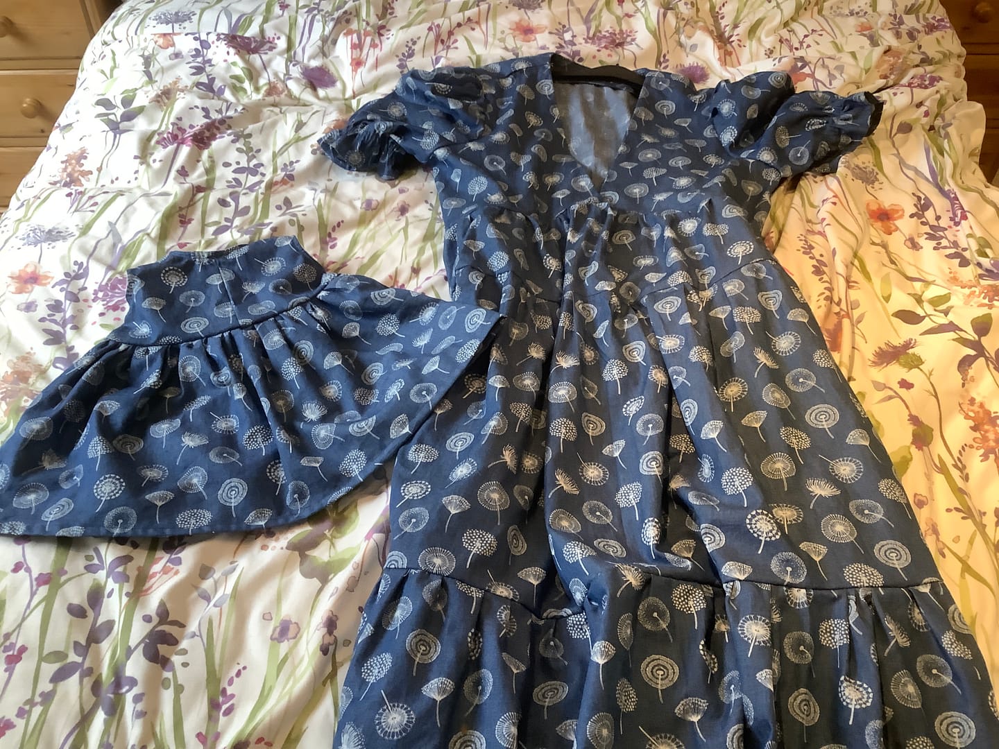 Customer photo review of Dandelions Chambray Denim Fabric