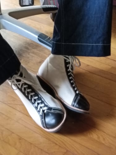 Customer photo review of Boxing Boot - luosjiet®boots -  Black TeaCore OTA Cowhide + 16oz Canvas