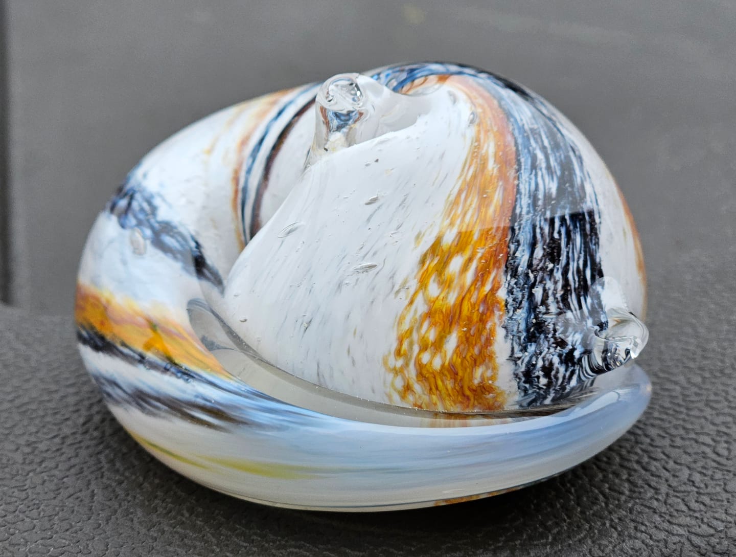 Customer photo review of Calico Sleeping Cat with Infused Cremation Ashes