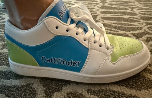 Customer photo review of Personalized Sneakers, Custom Sneakers, Put name or business name on it, AJ1-C03200