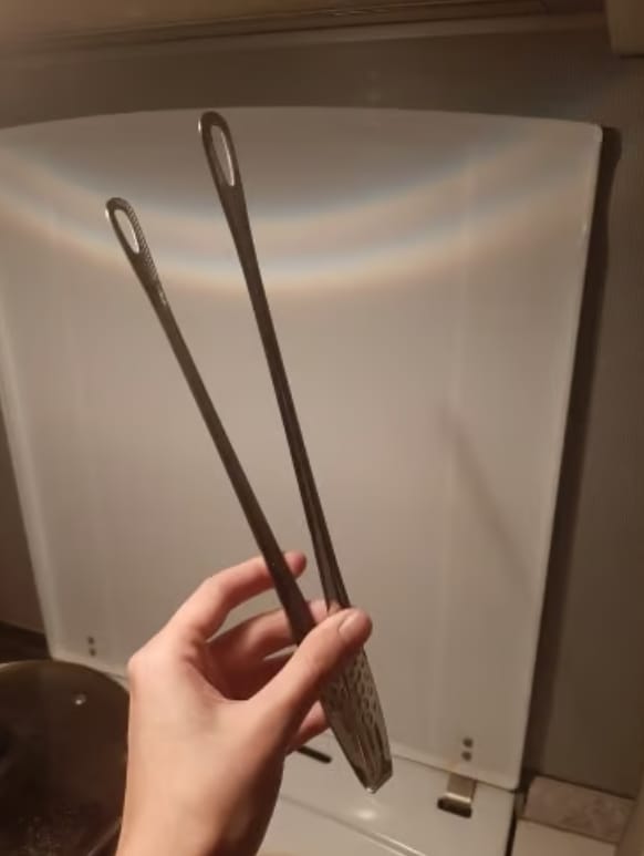 Customer photo review of Stainless Steel Kitchen Tongs