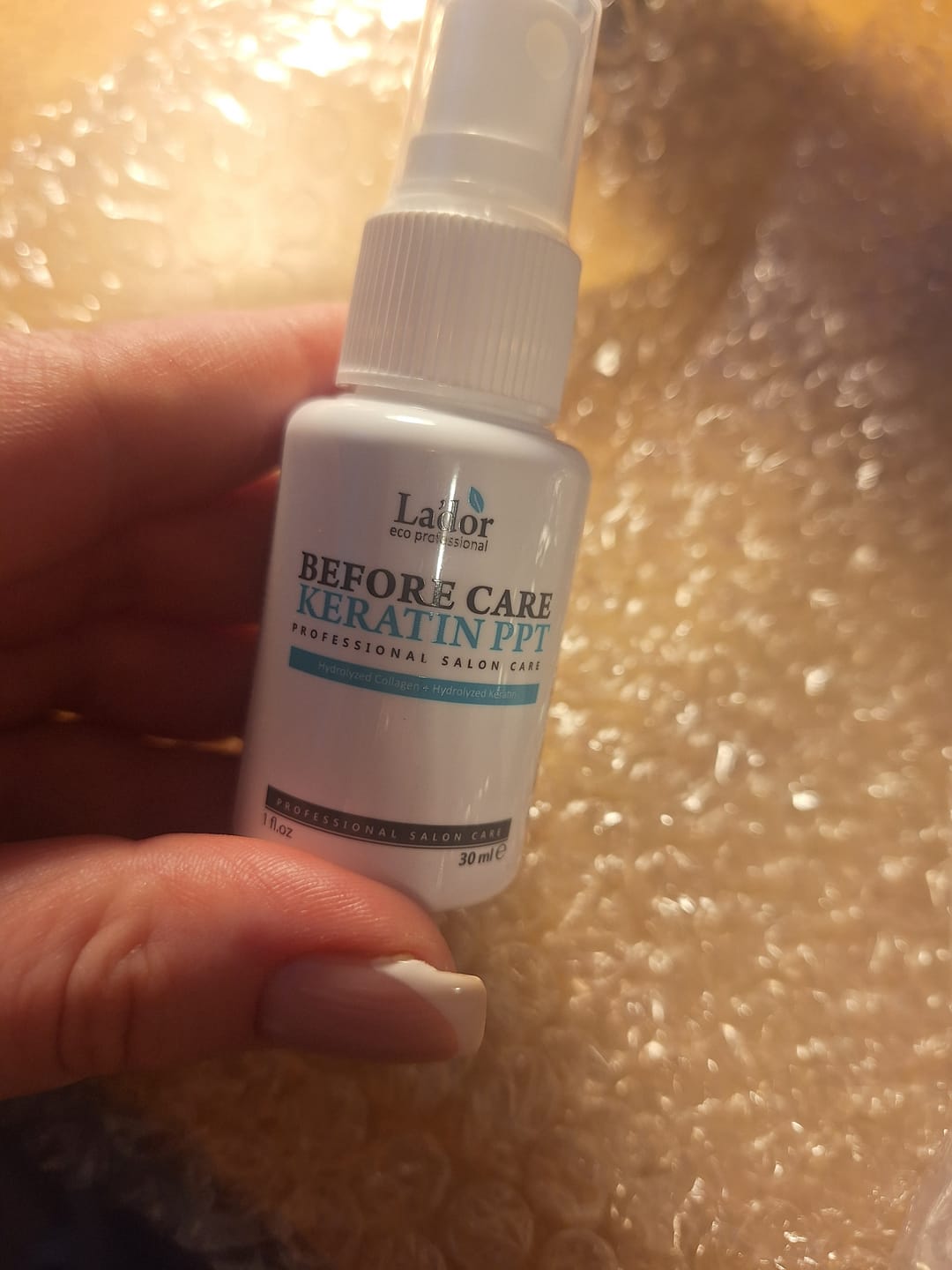 Customer photo review of Atjaunojošs izsmidzināms līdzeklis matiem ar keratīnu Lador Before Care Keratin PPT