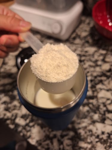 Customer photo review of Whey Protein Isolate with Organic Vanilla