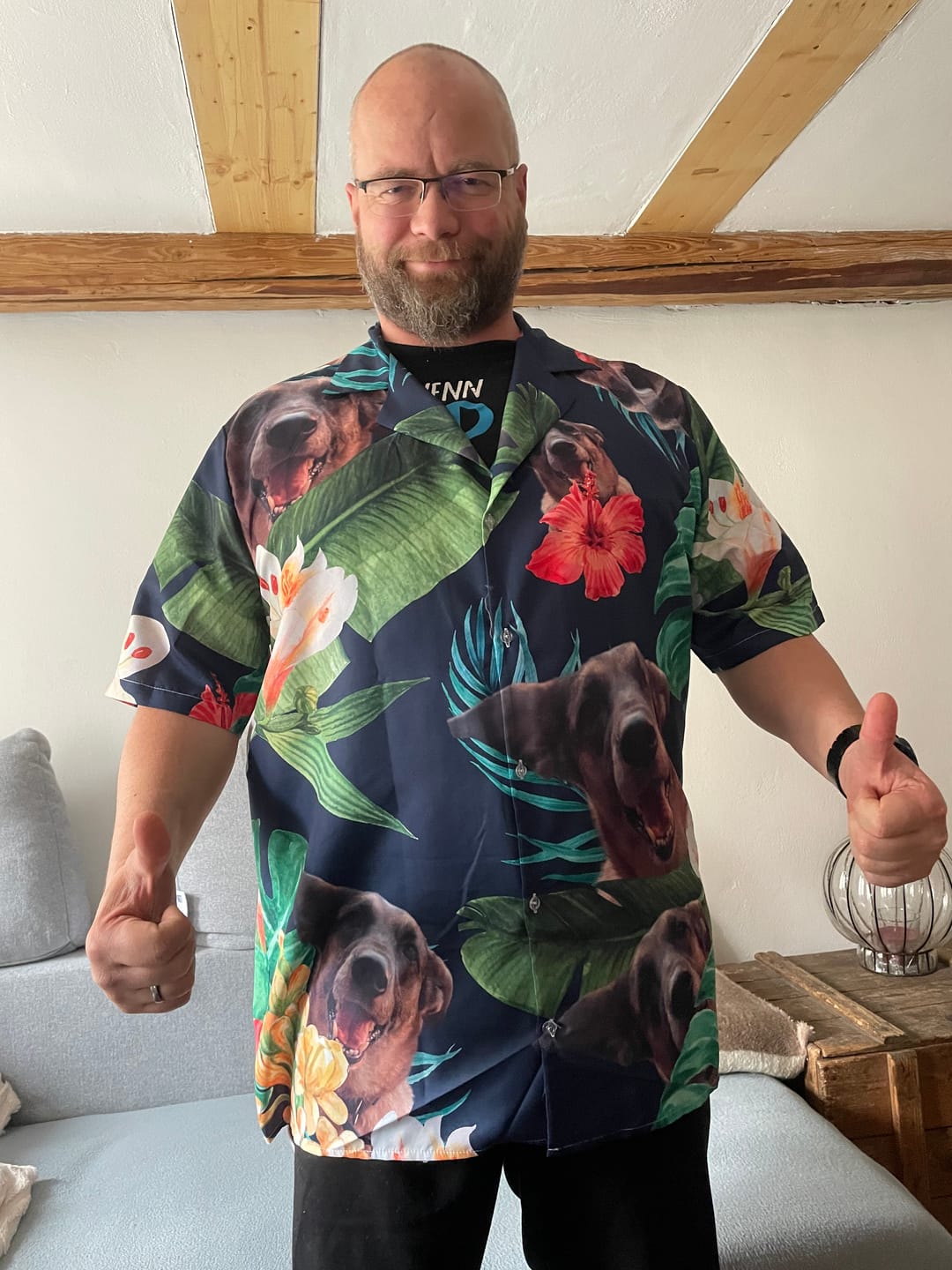 Customer photo review of Dein Foto - Individuelles Hawaiihemd