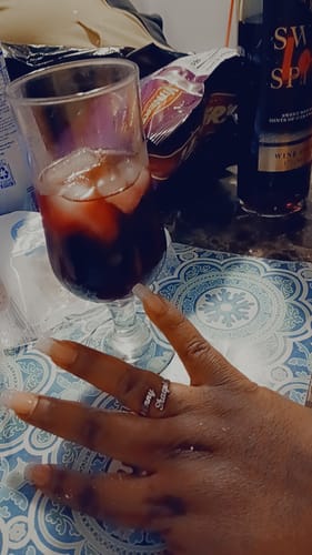Customer photo review of Personalized Double Name Ring