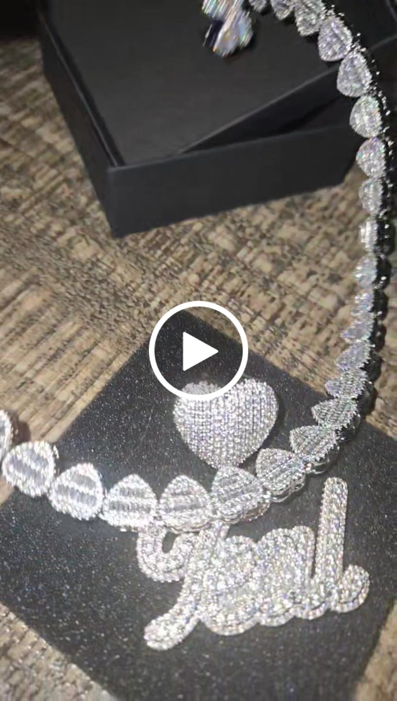 Customer video review of ROSIE ICEY HEART NAME NECKLACE