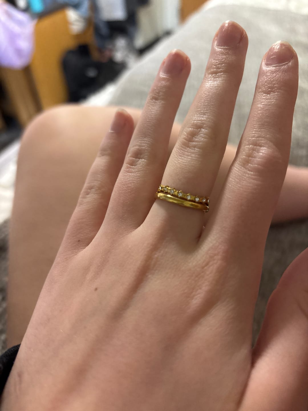 Customer photo review of Marissa White Crystal Layered Ring