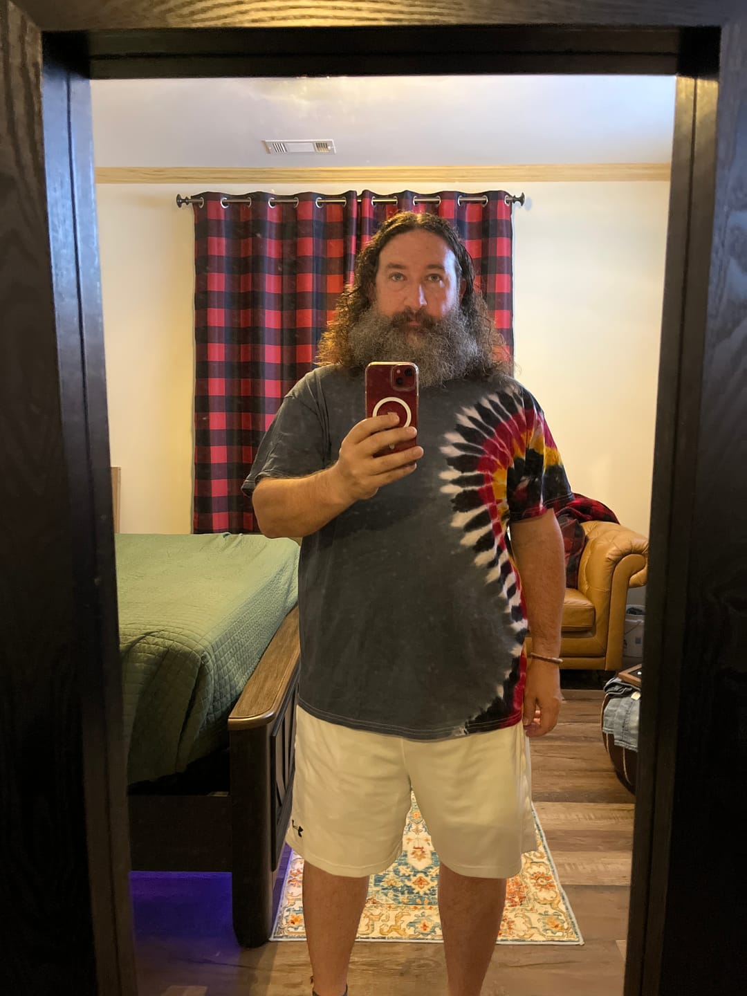 Customer photo review of Volcano Cascade Tie Dye T Shirt
