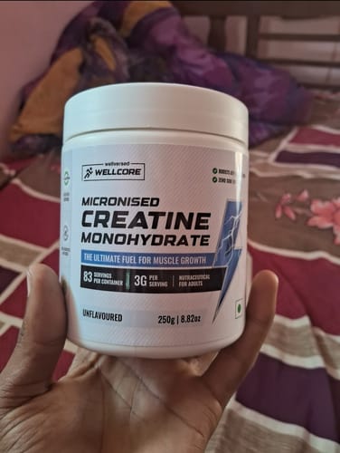 Customer photo review of Wellcore - Micronised Creatine Monohydrate (250g, 83 Servings)