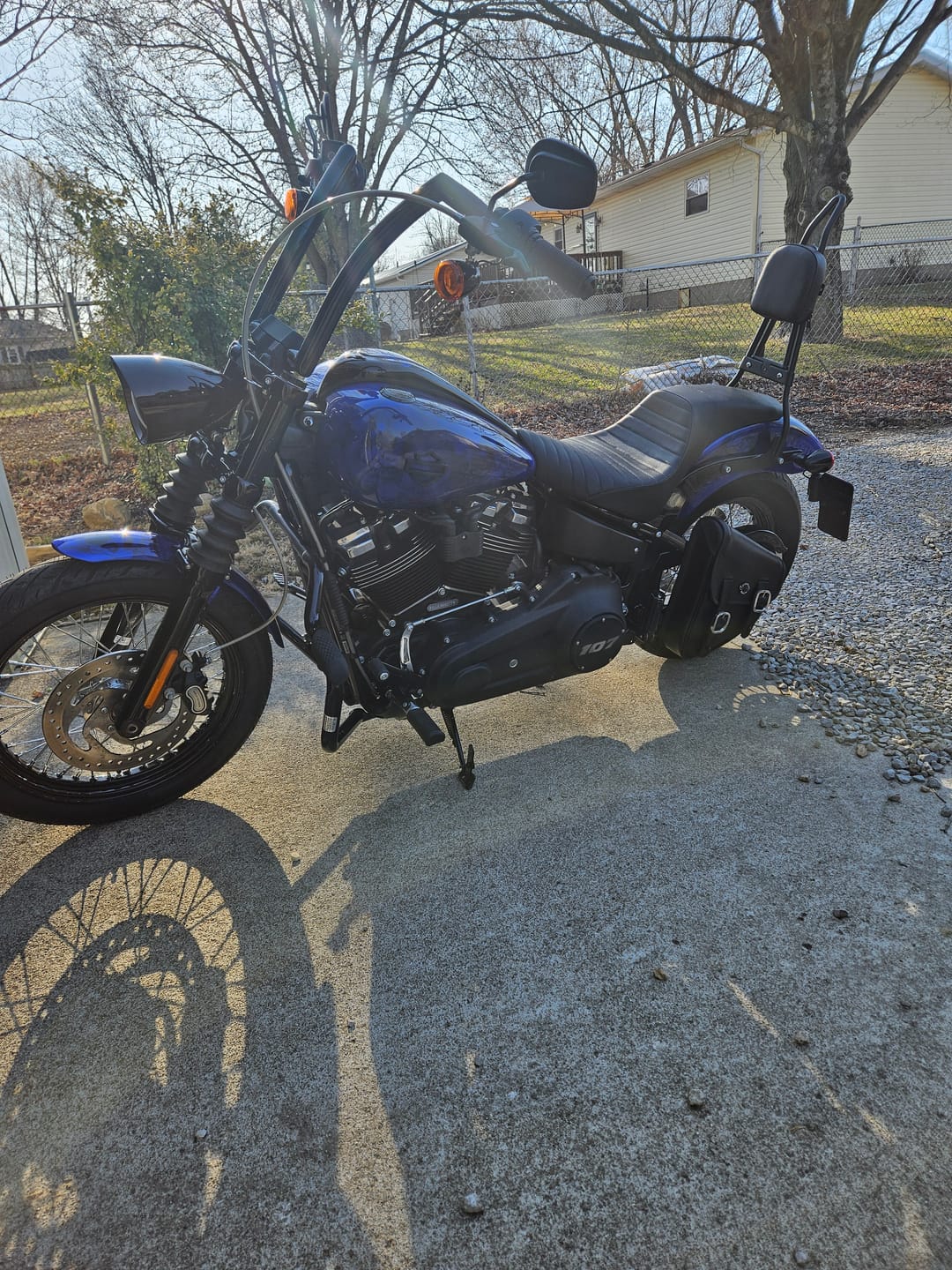 Customer photo review of 3L - Vintage Motorcycle Swingarm Bag for Harley Softail