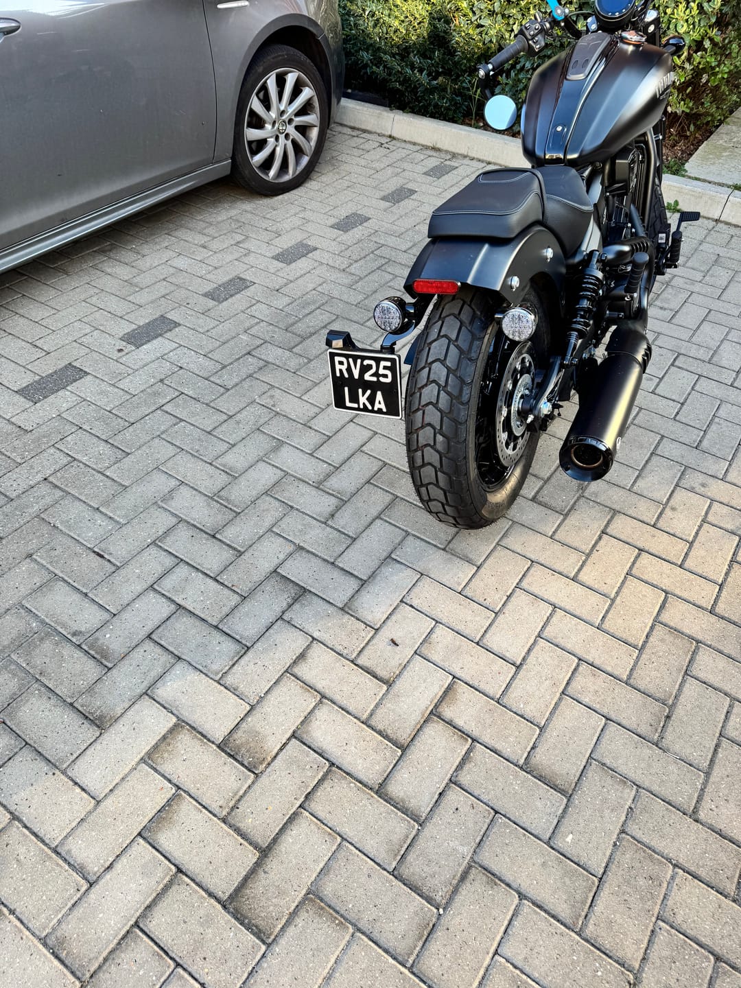 Customer photo review of Classic Metal Pressed 7.5 × 6 Motorbike Number Plate