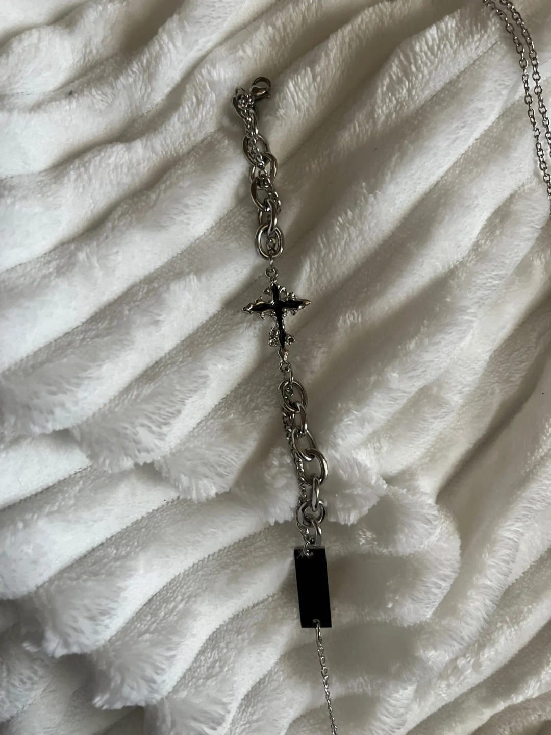 Customer photo review of Flame Cross Bracelet